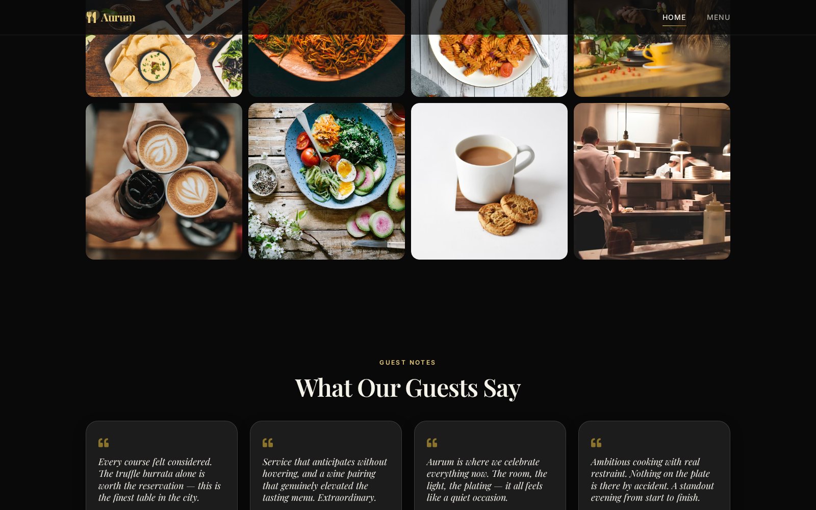 Aurum website preview